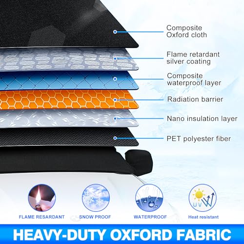 All Seasons Car Windshield Snow Cover with Mirror Covers