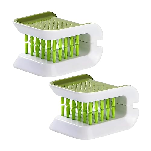 AUCELI Car Seat Belt Cleaning Brush Set, Green