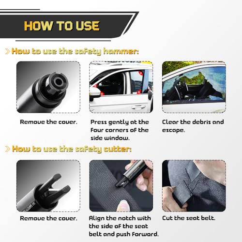 Car Safety Hammer Seatbelt Cutter for Men and Women
