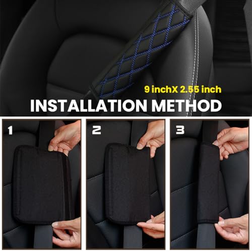 Leather Car Seat Belt Pads, 2 PCS Harness Pad