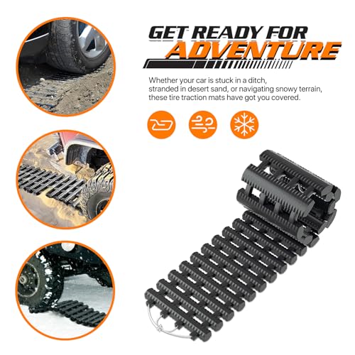 Snow Tire Traction Mats for Car in Mud/Ice/Snow
