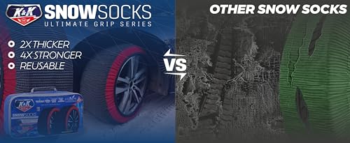 K&K Automotive Snow Socks - Ultimate Grip for Tires