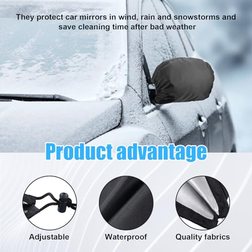 Universal 4PCS Waterproof Car Side Mirror Snow Cover