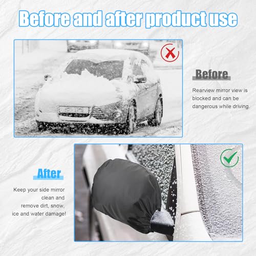 Universal 4PCS Waterproof Car Side Mirror Snow Cover