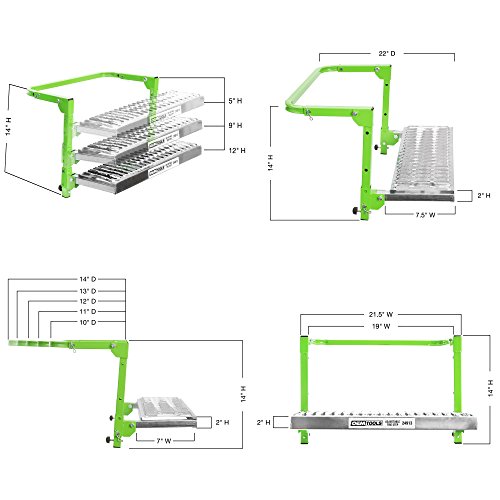 Adjustable Tire Step for 9-13" Tires, 300 lb Capacity