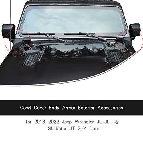 Jeep JL Cowl Cover Body Armor - Black