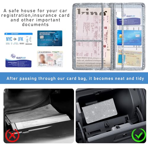 Ziciner Car Registration Holder with Magnetic Closure (Silver)