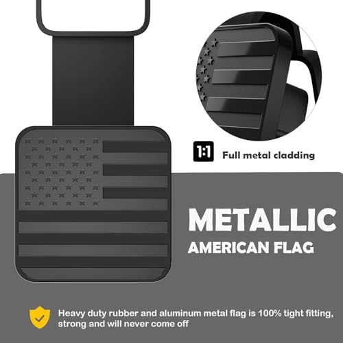 American Flag Metal Trailer Hitch Cover for 2" Receivers