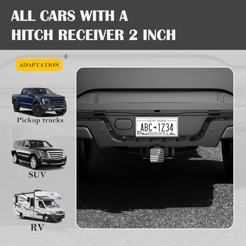 American Flag Metal Trailer Hitch Cover for 2" Receivers