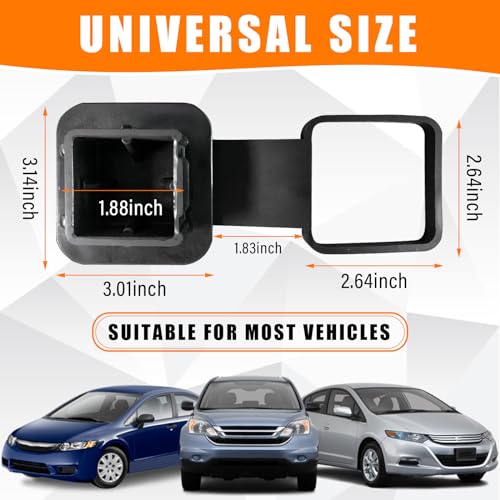 Ziciner Car Trailer Hitch Cover, Black Buckle Design