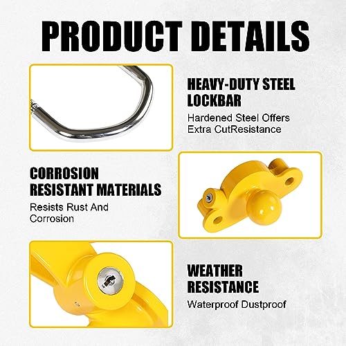 Adjustable Trailer Hitch Lock with Heavy Duty Steel
