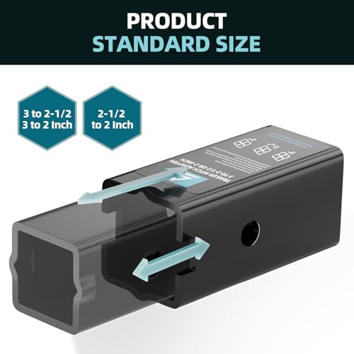 Trailer Hitch Receiver Adapter Set for Various Vehicles