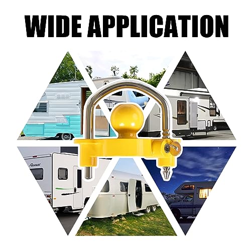 Adjustable Trailer Hitch Lock with Heavy Duty Steel