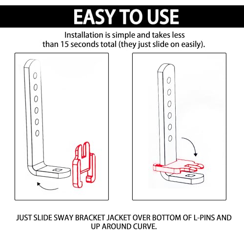 Sway Bracket Jacket for Weight Distribution Hitch - 2-Pack