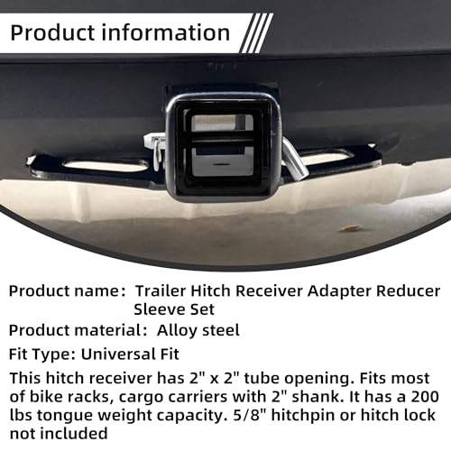 Trailer Hitch Adapter Reducer Sleeves Set, 3-2-1/2-Inch