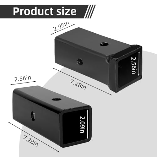 Trailer Hitch Adapter Reducer Sleeves Set, 3-2-1/2-Inch