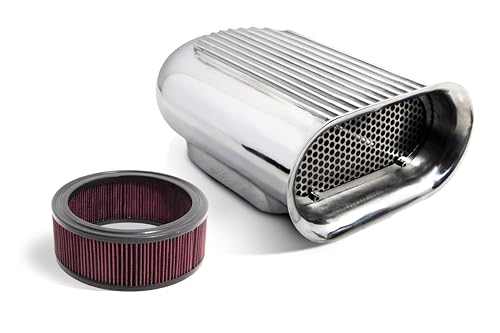 4-Barrel Hood Scoop, Hilborn Style, Finned Design