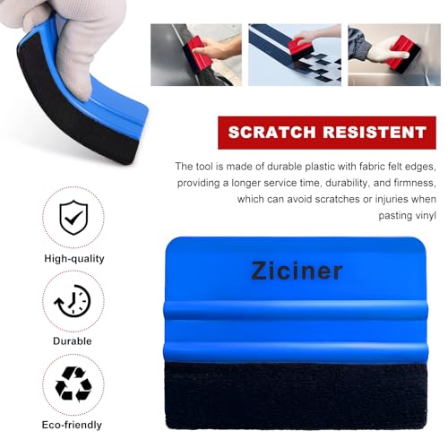 Dickno 4PCS Felt Edge Squeegee Car Wrapping Kit