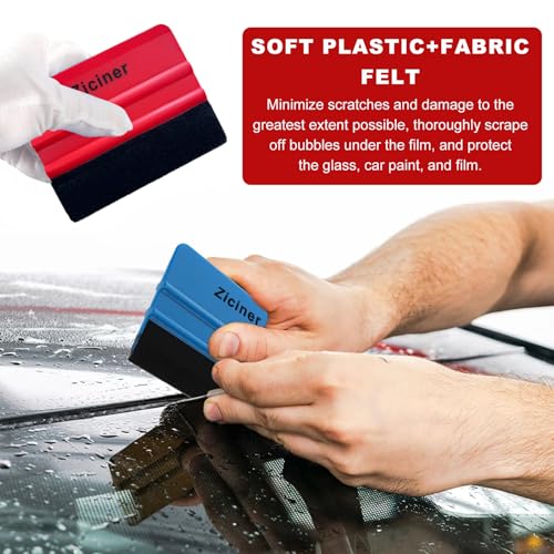Dickno 4PCS Felt Edge Squeegee Car Wrapping Kit
