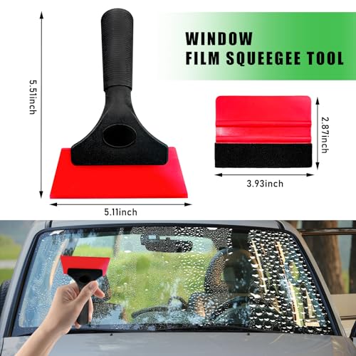 Professional Car Window Tint Kit with Squeegee (Red)