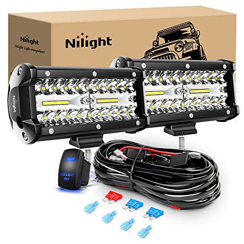 Nilight 6.5Inch Spot & Flood Combo LED Light Bar