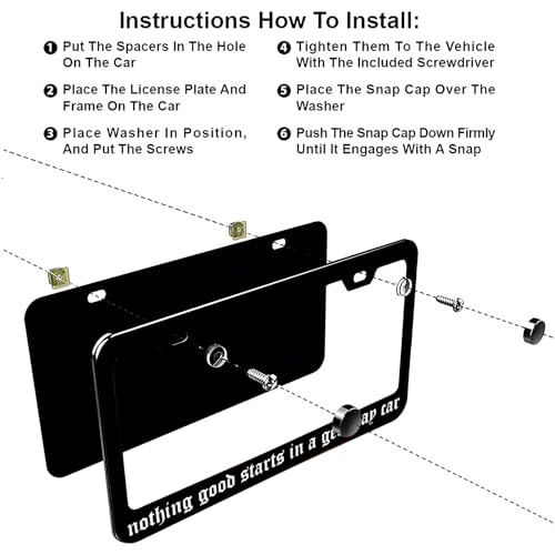 2 Pack Stainless Steel License Plate Frames