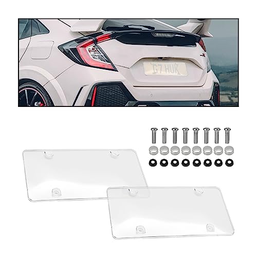 AUCELI 2 Pack Clear License Plate Shields, Weatherproof