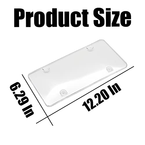 AUCELI 2 Pack Clear License Plate Shields, Weatherproof