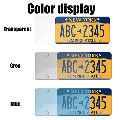 AUCELI 2 Pack Clear License Plate Shields, Weatherproof