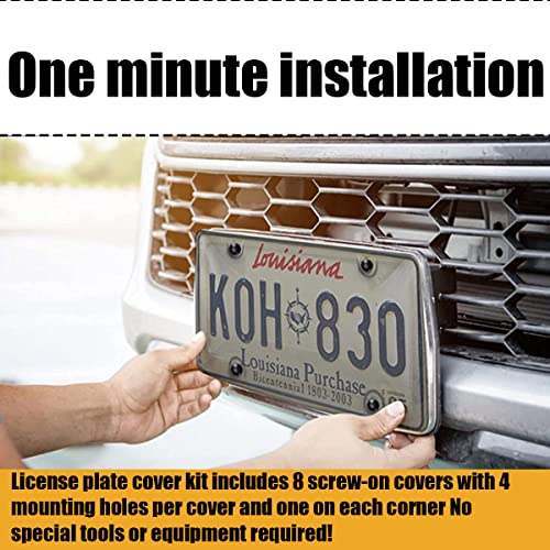 AUCELI 2 Pack Clear License Plate Shields, Weatherproof