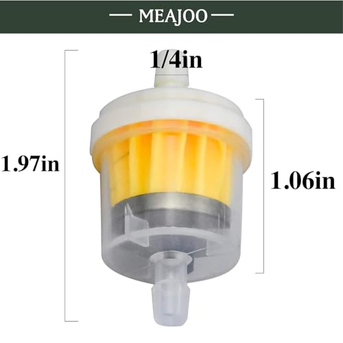 MEAJOO 6PCS 1/4" Gas Inline Fuel Filter Kit