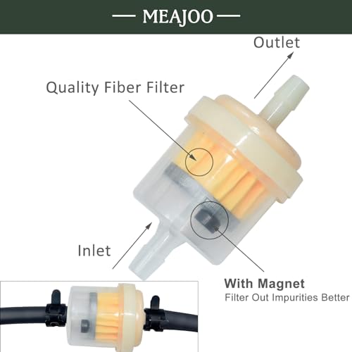 MEAJOO 6PCS 1/4" Gas Inline Fuel Filter Kit