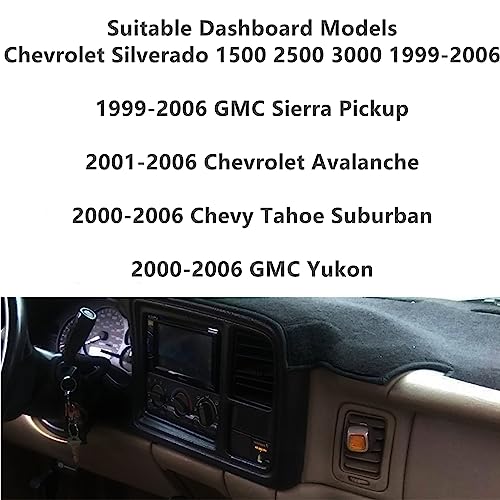 Dashboard Cover for Chevy Silverado, GMC Sierra, Tahoe