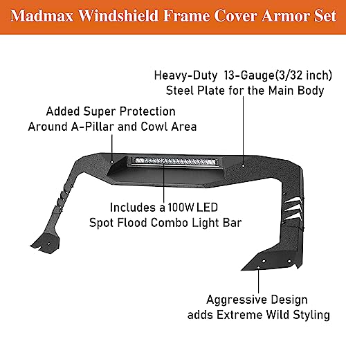 Bronco Madmax Sunshade w/ LED Light Bar