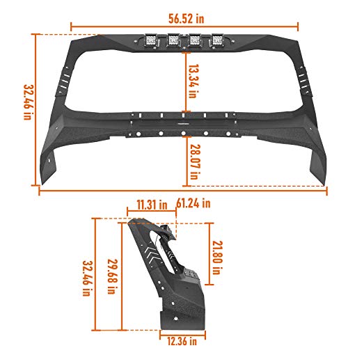 Jeep Madmax Bumper with Windshield Visor Cowl