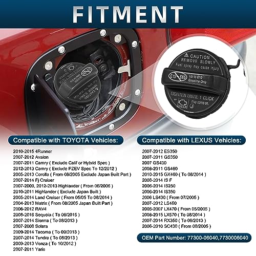 Universal Fuel Tank Cap for Toyota Vehicles