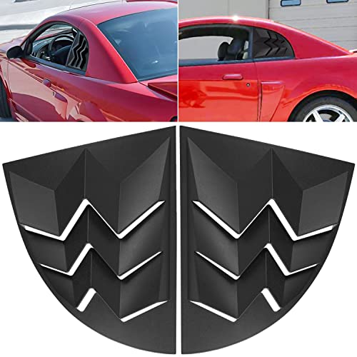 Ford Mustang Side Window Louvers in Matte Black