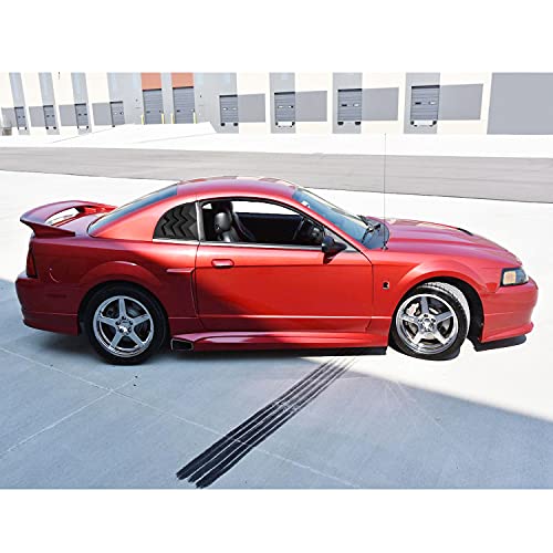 Ford Mustang Side Window Louvers in Matte Black