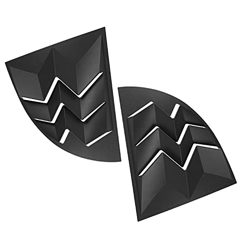 Ford Mustang Side Window Louvers in Matte Black