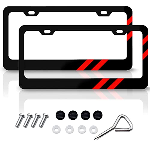 Matte Aluminum License Plate Frames for Dodge Cars