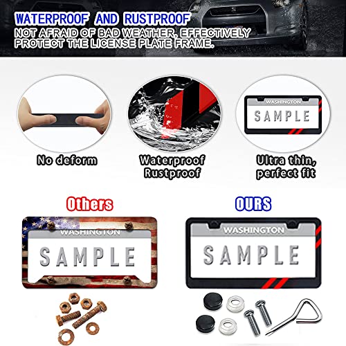 Matte Aluminum License Plate Frames for Dodge Cars
