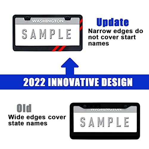 Matte Aluminum License Plate Frames for Dodge Cars