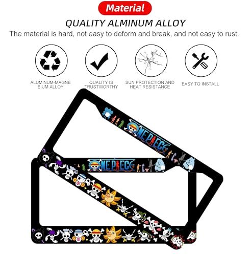 Cute Anime License Plate Frame 2-Pack for Car