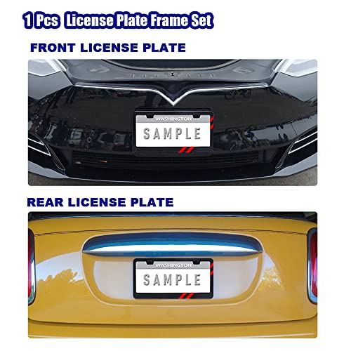 Matte Aluminum License Plate Frames for Dodge Cars