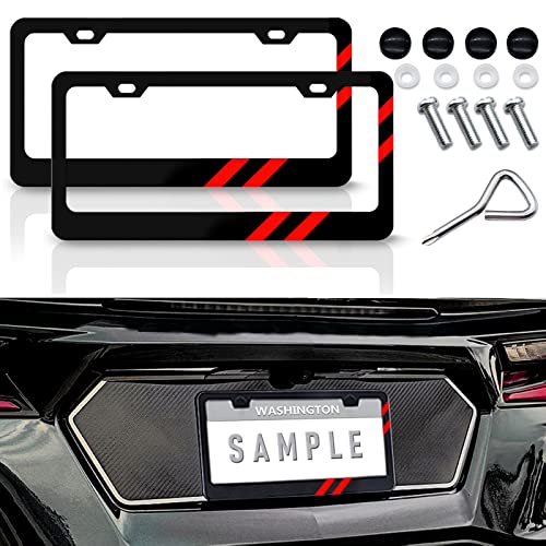 Matte Aluminum License Plate Frames for Dodge Cars