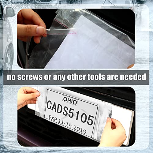 License Plate Plastic Bags with Adhesive, 100 Pieces