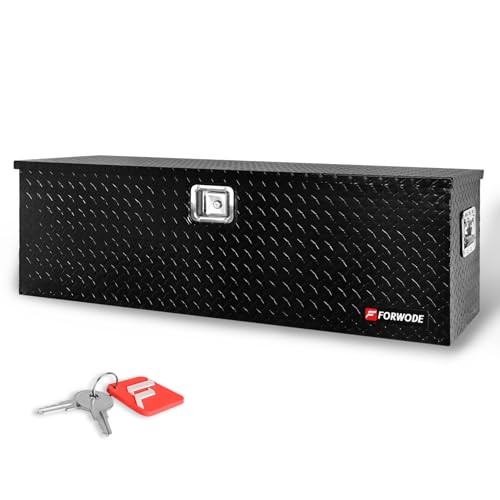 48" Aluminum Truck Toolbox for Pickup Bed - Black