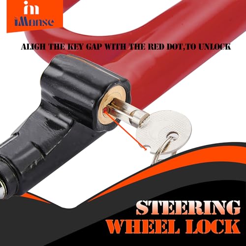 iMonse Steering Wheel Lock, Heavy Duty & Lengthened