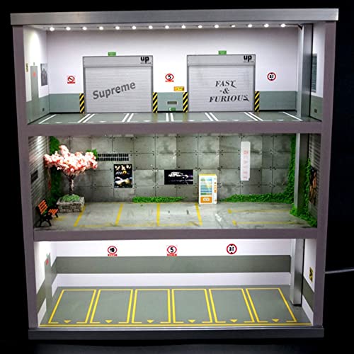 YIYIBYUS Model Cars Display Case with LED Lights