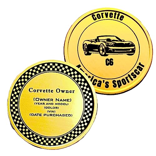 Custom Engraved Corvette Owners Collectible Coin | Model C1-C8